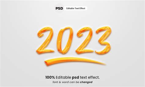 2023 new year 3d editable text effect | Premium PSD