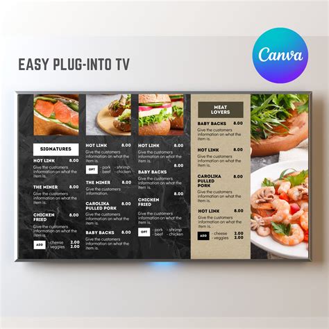 Menu Board Design 的图像结果