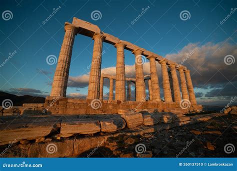 Sounion, Temple of Poseidon, Greece Stock Photo - Image of ancient ...