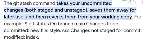 What is stash in git - Brainly.in