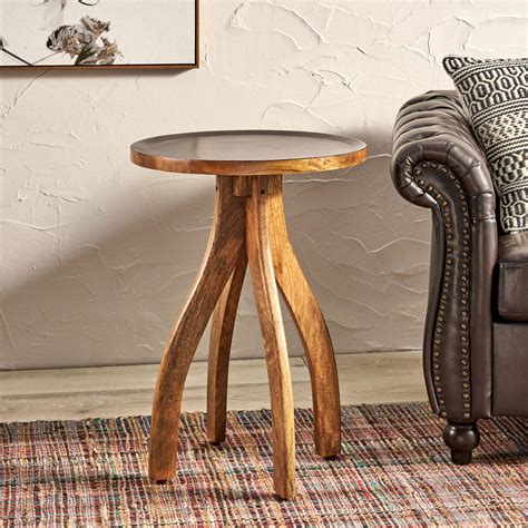 Adaiyah Boho Mango Wood End Table – GDF Studio