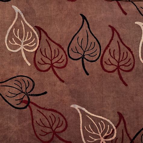 (PRE-CUT 1.40 METER) Pure Cotton Ajrak Rust Brown With Black With Crea ...