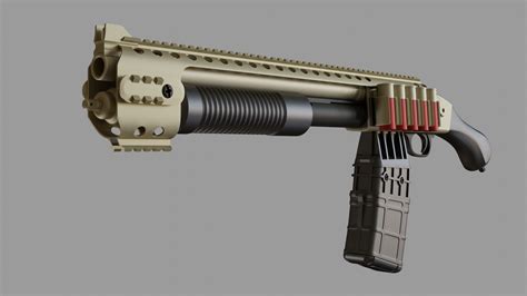 Hi-Poly Mossberg 590 Shockwave 3D model | CGTrader