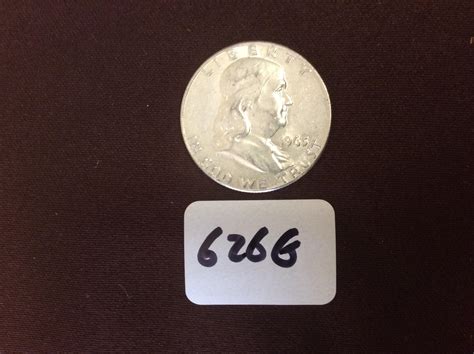 Lot - 1963 D US Silver Benjamin Franklin Half Dollar Coin