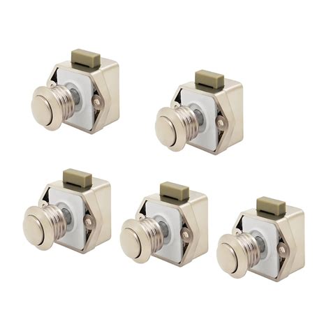 Keyless Push Cabinet Locks, 5 Packs Push Button Cabinet Knobs Keyless ...