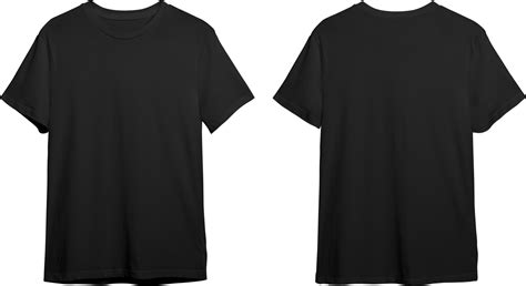 Black men's classic t-shirt front and back 23370444 PNG