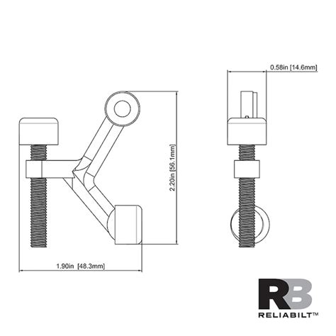 RELIABILT 3-1/4-in Satin Brass Hinge Pin Door Stop 605702 at Lowes.com