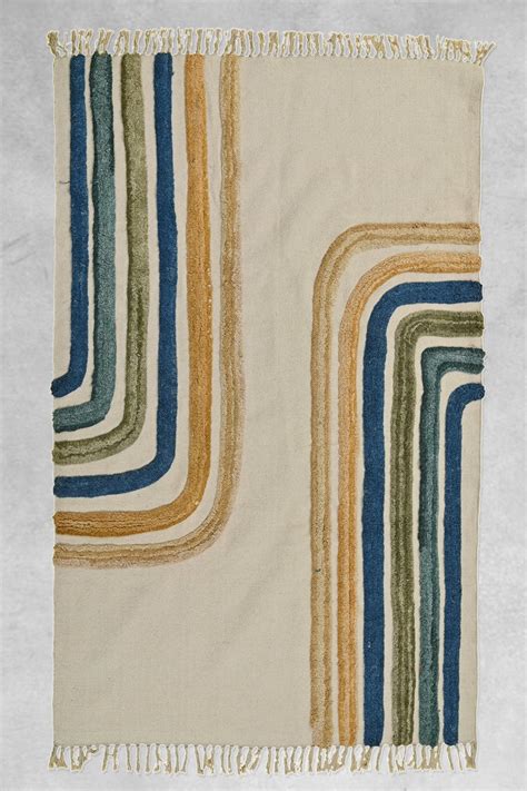 Depot Hand-Embroidered Cotton Rug | Art Avenue