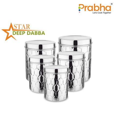 Stainless Steel Star Deep Storage Canister Box Dabba | Prabha Steel