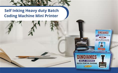 Dinojames Mini Batch Coding Machine/Printer – 3mm Small Grooved Letters ...