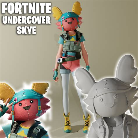 STL file Undercover Skye skin SKIN FORTNITE FIGURE 🧸 ・3D print model to download・Cults