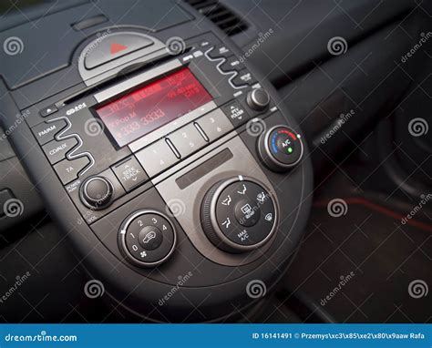 A Modern Car Centre Console. Stock Image - Image of heat, audio: 16141491