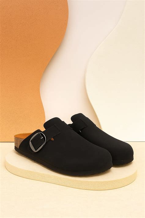 Brixton Black Suede Clogs Sandals for Women – LYDC London