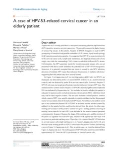 A case of HPV-53-related cervical cancer in an elderly patient
