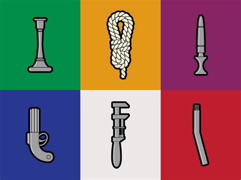 Clue Board Game Weapons