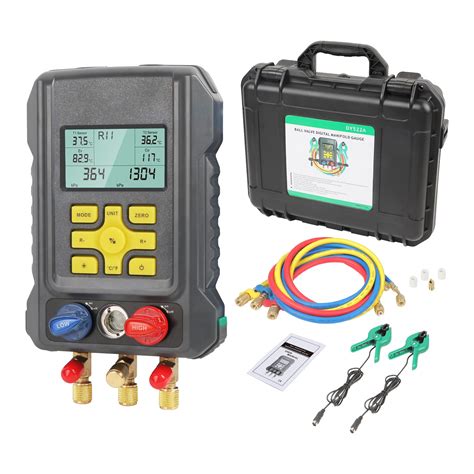 Buy Digital Manifold Gauge Set for 93 Refrigerants R134A R22 R12 R410A ...