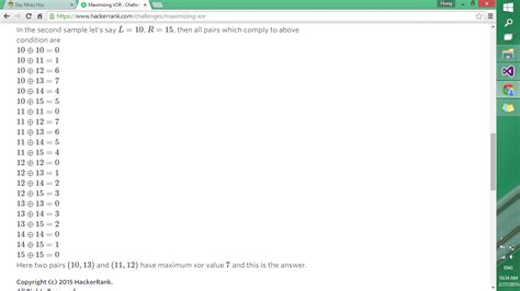 Maximum and Minimum Difference Xor Values HackerRank Solution 的图像结果