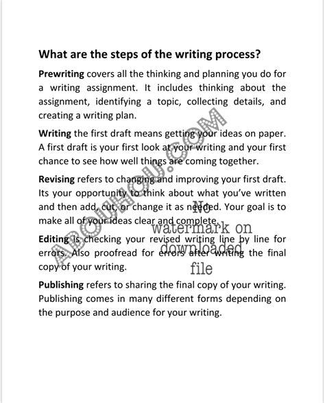 The Writing Process Steps in Order 的图像结果