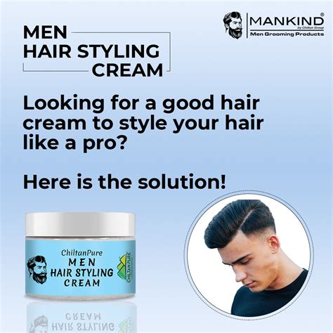 Men Hair Styling Cream – Provides Glossy Shine & Long-Lasting Hold ...