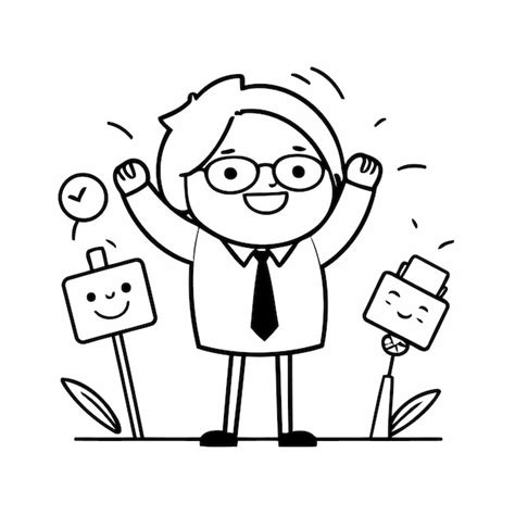 Business Black and White Illustration 的图像结果