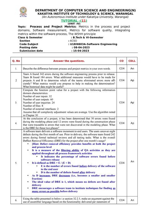 T11 SE U18IN603A 6CSO 2022-23 2 - DEPARTMENT OF COMPUTER SCIENCE AND ...