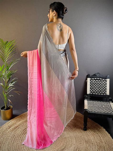 Zarocan Stone Cut Work Border Saree New Collection