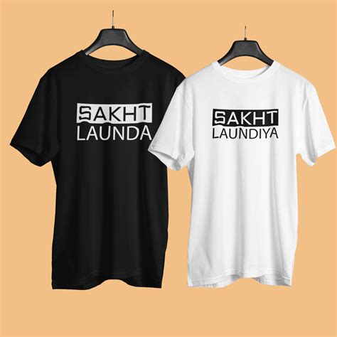 Sakht Launda Sakth Laundiya Couple T-shirt