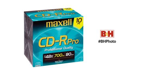 Maxell 10-Pack CD-R Pro 648208 B&H Photo Video