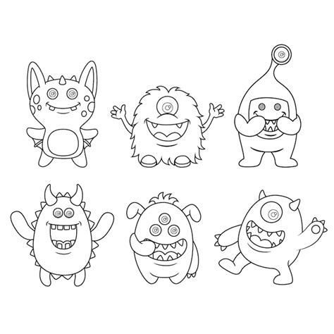 Line art monster Images - Free Download on Freepik