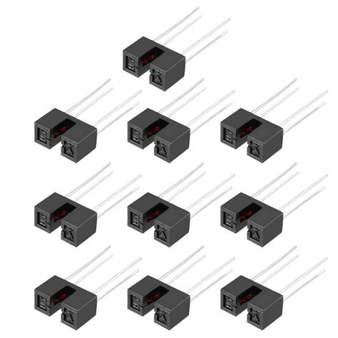 uxcell 10 Pcs 7/64" Slot PCB Photo Interrupter Slotted Optical Sensor ...