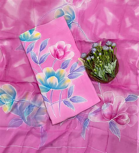 CKC 819 Crepe Pink Suit Fabric/ CKC Hand Painted Suits – Studio CKC
