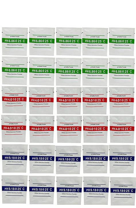 Buy 30 Pcs Ph Buffer Solution Powder Ph Test Meter Measure Calibration ...