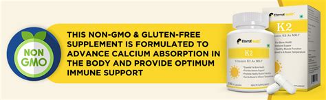 EternalHealth Vitamin K2 as MK-7, High potency form of K2-180 Vegetable ...