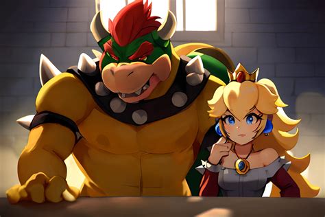 Princess peach naked sex with bowser - SeaArt AI