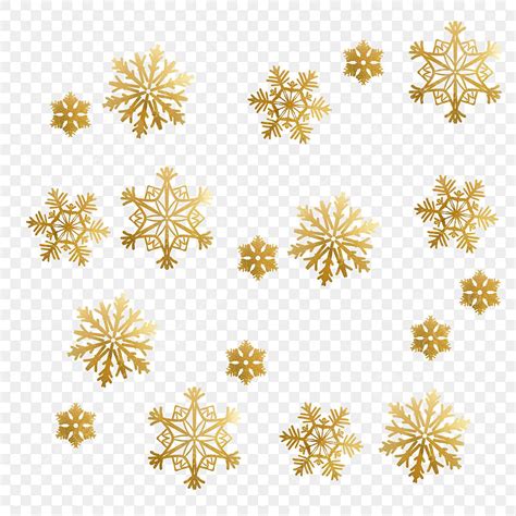 Golden Snowflake PNG Transparent, Christmas Golden Snowflakes ...