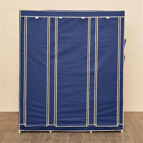 Buy Helios Neymar Fabric Collapsible Three-Door Wardrobe with Ten ...