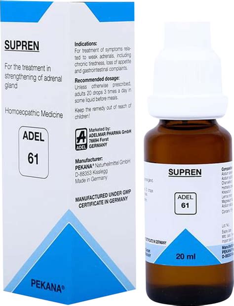 Buy ADEL 61 SUPREN DROPS 20 ML Online & Get Upto 60% OFF at PharmEasy