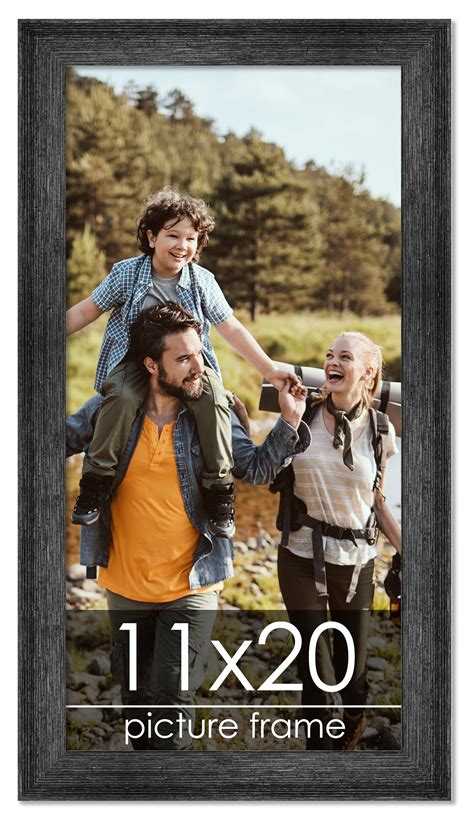 11x20 Wide Barnwood Picture Frame with UV-Resistant Acrylic & Acid Free ...