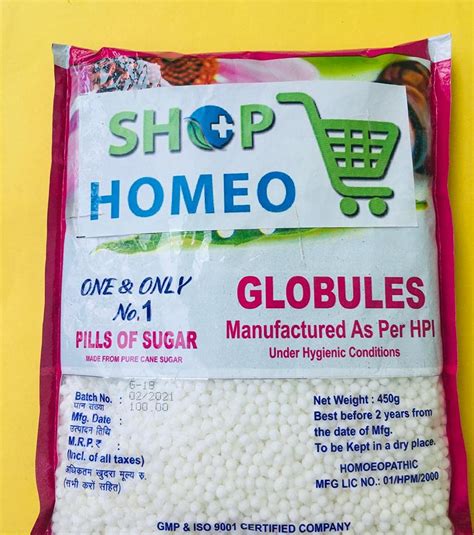 Buy Sugar Cane Globules Blank Pellets Plain Pills - Size 40, 450 g ...