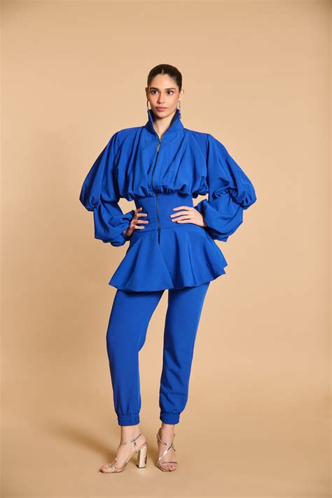 Spectrum balloon jacket blue