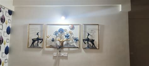 ZXC Metal Wall Decor Set of 3 Ginkgo Leaves and Deer,Large Handmade ...