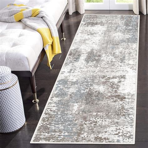 Cekene Abstract Carpet Runners Non-slip 80x300cm Extra long Faux Wool ...