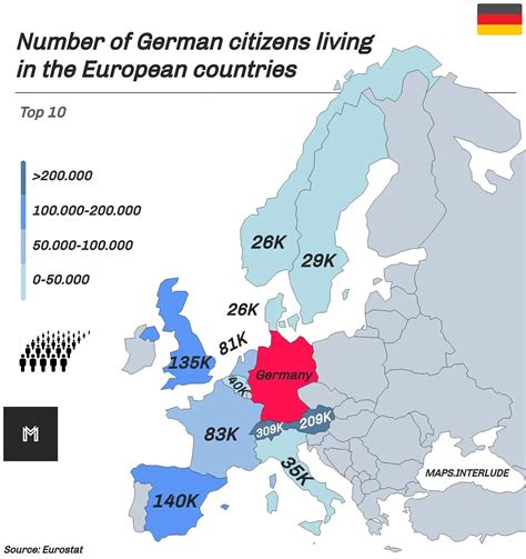 German citizens living in other European countries : r/MapPorn