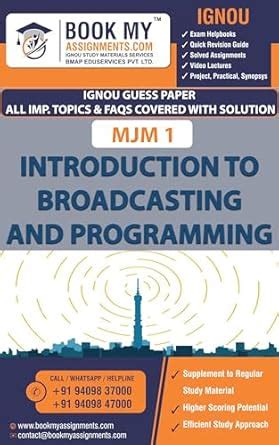 Buy IGNOU MJM 1 Introduction to Broadcasting and Programming Study ...