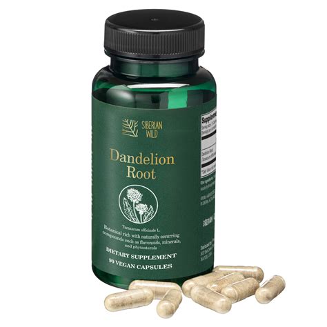 Dandelion Root Extract Capsules – 1500mg Liver Support - Siberian Green ...
