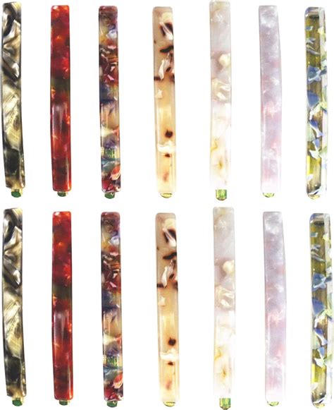 Amazon.com : MIAO JIN 14 Pcs Hair Clips Bobby pins Acetate Barrettes ...