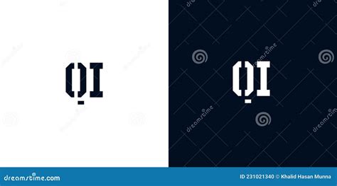 Creative Abstract Initial Letter QI Logo Stock Vector - Illustration of ...