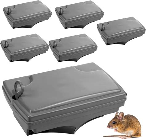 Amazon.com : Qualirey 6 Pack Rat Bait Stations with 6 Keys Reusable ...