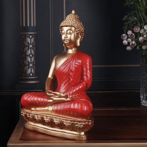 Buy Mangala Buddha Showpiece - Red Online in India | Vaaree