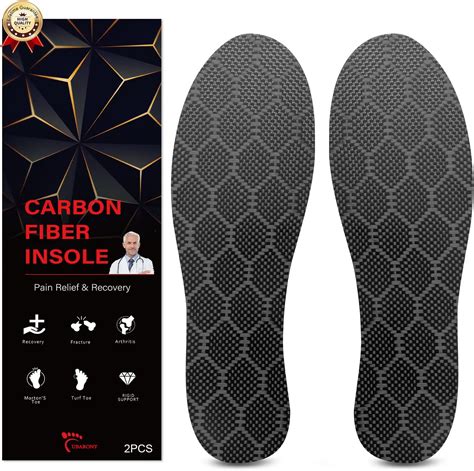 Amazon.com: Carbon Fiber Insole 1 Piece, FAKILO Carbon Fiber Insoles Shoes Insert for Women Men ...